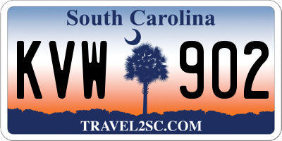 SC license plate KVW902