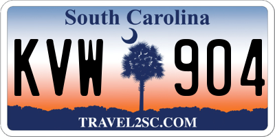 SC license plate KVW904