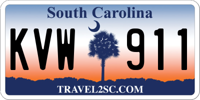 SC license plate KVW911