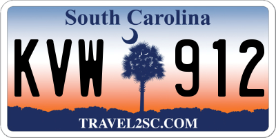 SC license plate KVW912