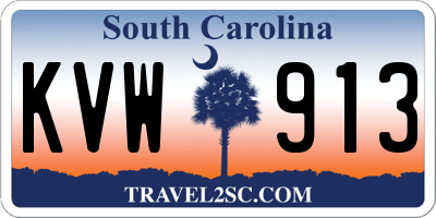 SC license plate KVW913