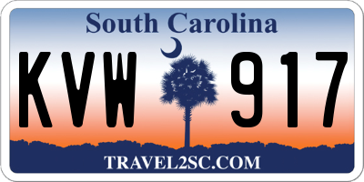 SC license plate KVW917