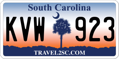 SC license plate KVW923