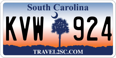 SC license plate KVW924
