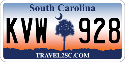 SC license plate KVW928