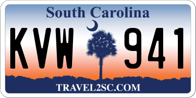 SC license plate KVW941