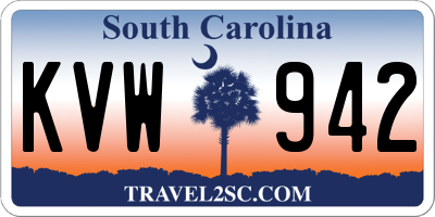 SC license plate KVW942