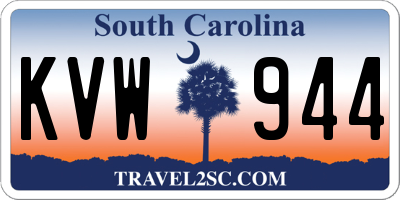 SC license plate KVW944