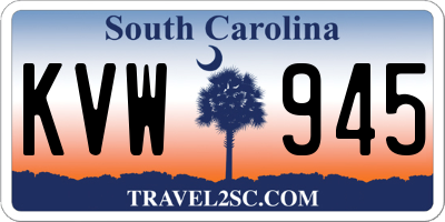 SC license plate KVW945