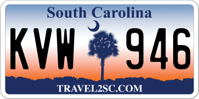 SC license plate KVW946