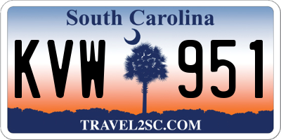 SC license plate KVW951