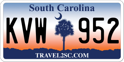 SC license plate KVW952