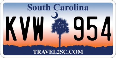 SC license plate KVW954