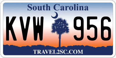 SC license plate KVW956