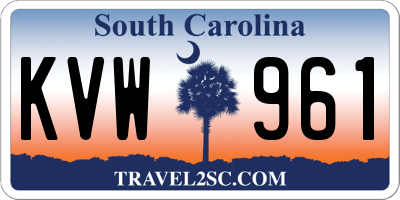 SC license plate KVW961