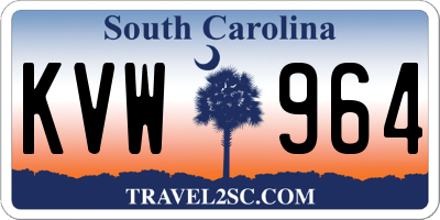 SC license plate KVW964