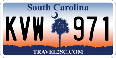 SC license plate KVW971
