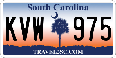 SC license plate KVW975