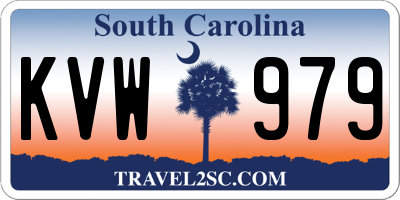 SC license plate KVW979