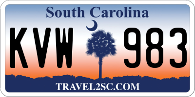 SC license plate KVW983