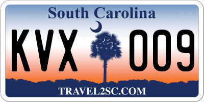 SC license plate KVX009