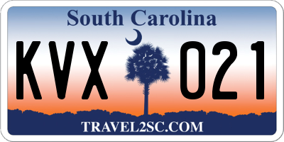 SC license plate KVX021