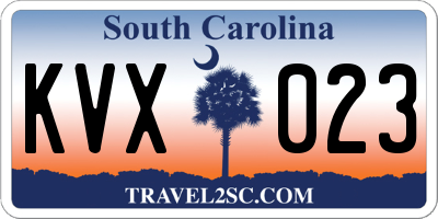 SC license plate KVX023