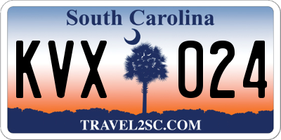 SC license plate KVX024