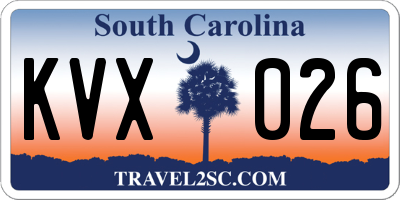 SC license plate KVX026