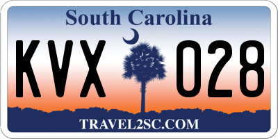 SC license plate KVX028