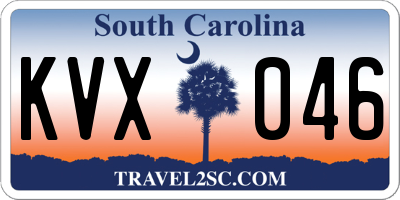 SC license plate KVX046