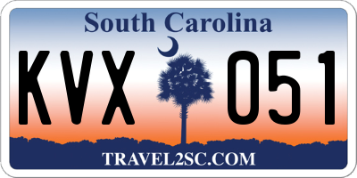 SC license plate KVX051