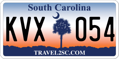SC license plate KVX054