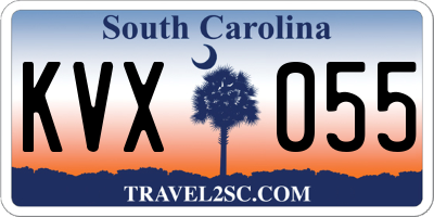 SC license plate KVX055