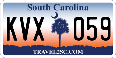 SC license plate KVX059