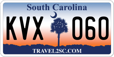 SC license plate KVX060
