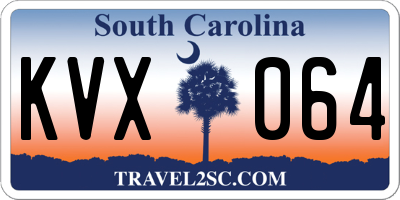 SC license plate KVX064