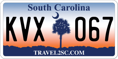 SC license plate KVX067