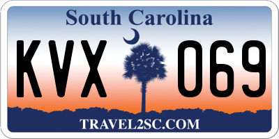 SC license plate KVX069