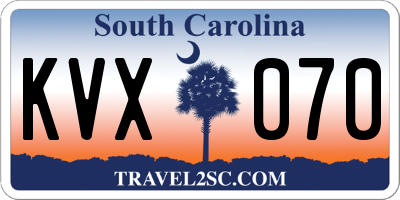 SC license plate KVX070