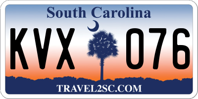 SC license plate KVX076