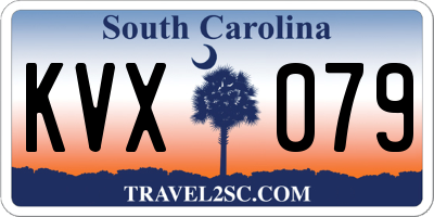SC license plate KVX079