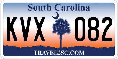SC license plate KVX082