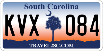 SC license plate KVX084