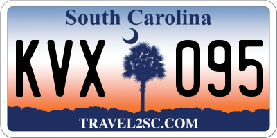 SC license plate KVX095