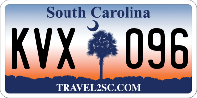 SC license plate KVX096
