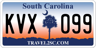 SC license plate KVX099