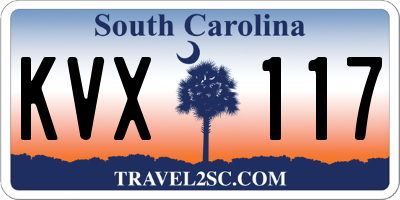 SC license plate KVX117
