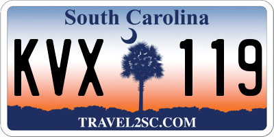 SC license plate KVX119