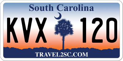 SC license plate KVX120